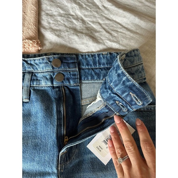 Frame Le Mini Denim Skirt Double Waist Band NWT 26 - Picture 6 of 8